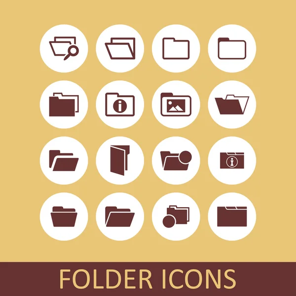 Folder icons — Stock Vector