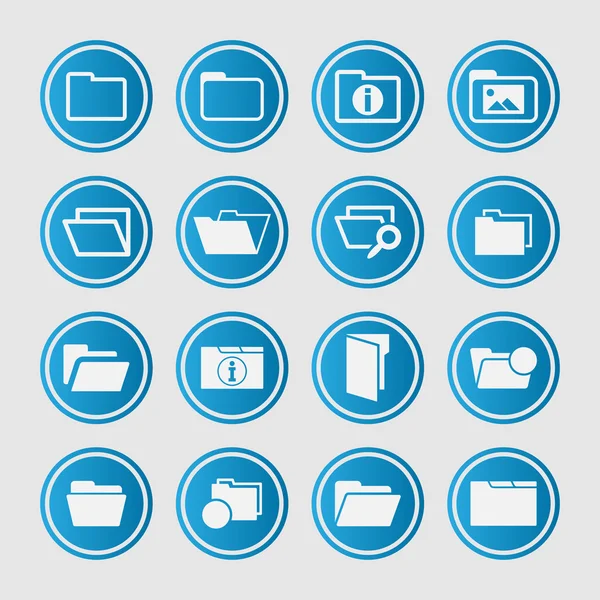 Folder icons — Stock Vector