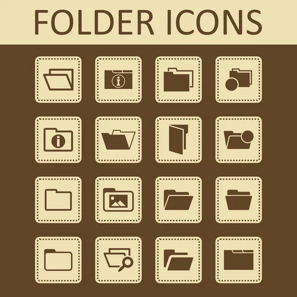 Iconos de carpeta — Vector de stock