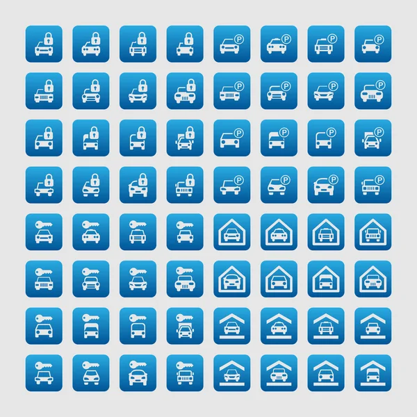 Parking icons — Stock Vector