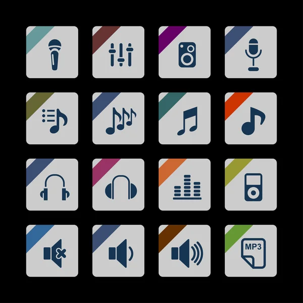 Music icons — Stock Vector