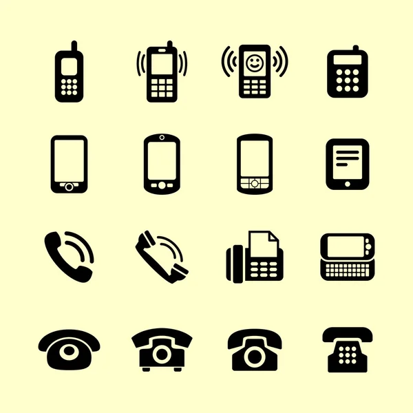 De pictogrammen van de telefoon — Stockvector