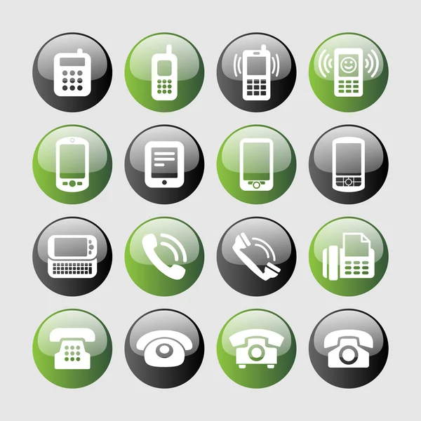 Telephone icons — Stock Vector