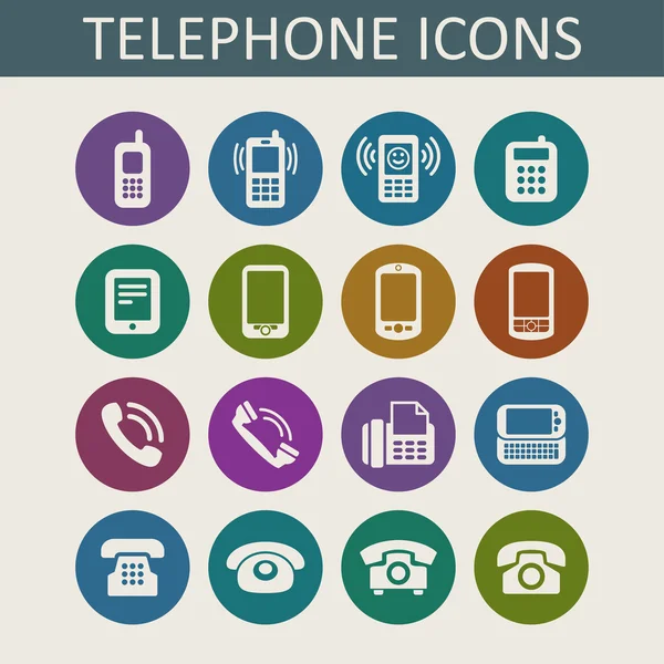 Telephone icons — Stock Vector