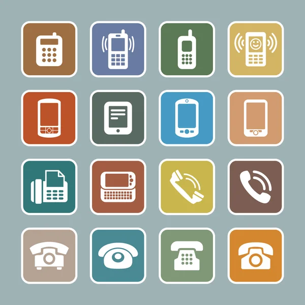 Telephone icons — Stock Vector