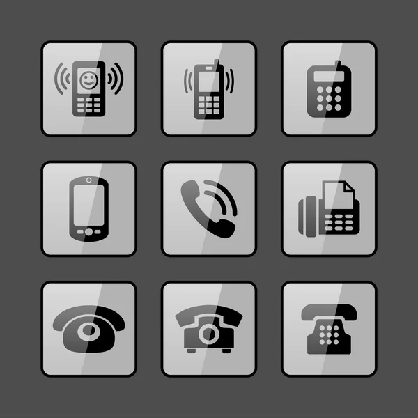 Иконки телефонов — стоковый вектор