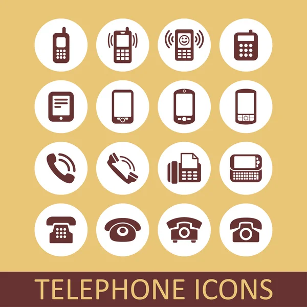 Telephone icons — Stock Vector