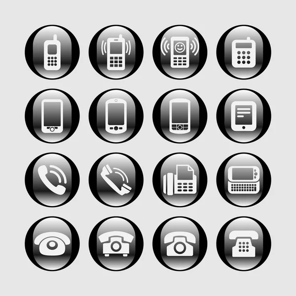 Telephone icons — Stock Vector