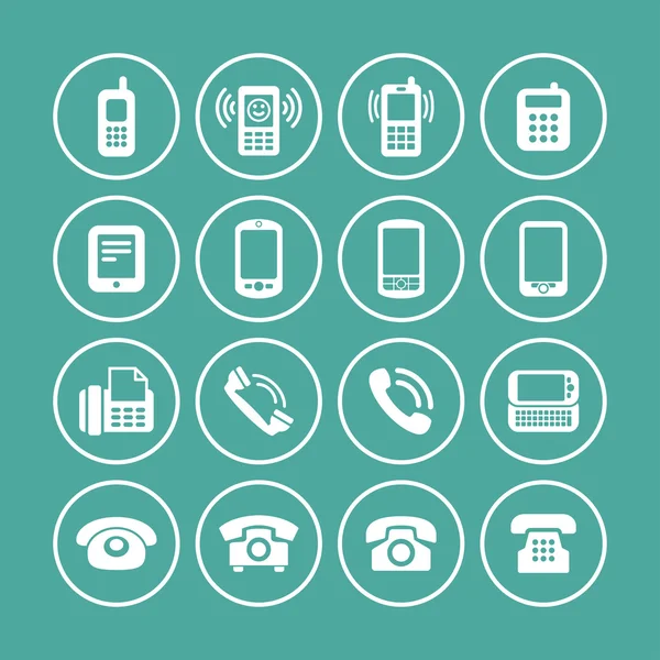 Telephone icons — Stock Vector