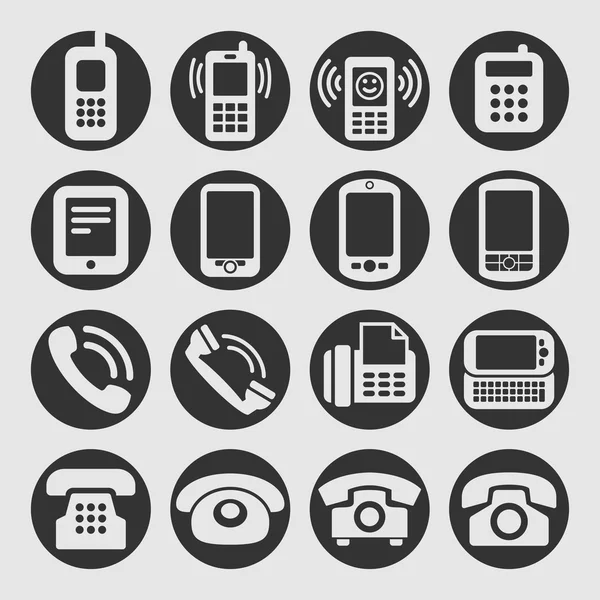 De pictogrammen van de telefoon — Stockvector