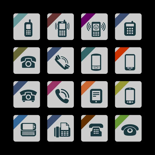 Telephone icons — Stock Vector