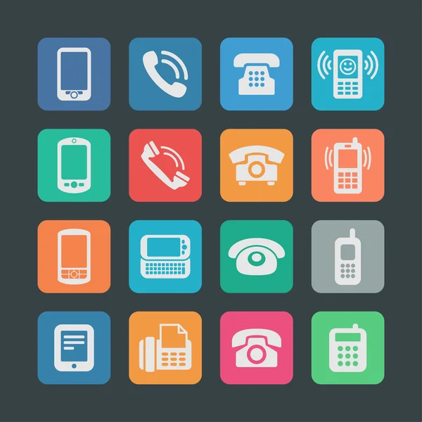 Telephone icons — Stock Vector