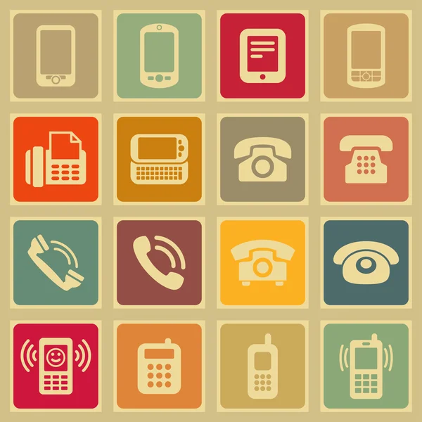 Telephone icons — Stock Vector