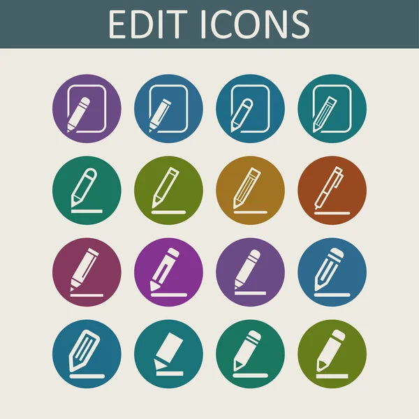 Editar iconos — Archivo Imágenes Vectoriales