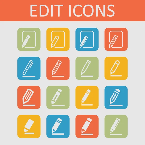 Editar iconos — Archivo Imágenes Vectoriales
