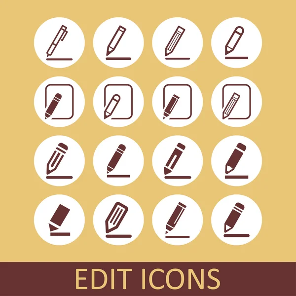 Editar iconos — Archivo Imágenes Vectoriales