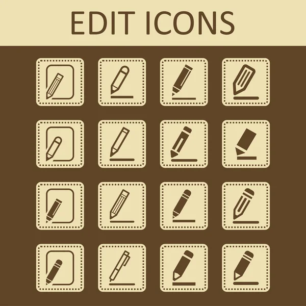 Edit icons — Stock Vector