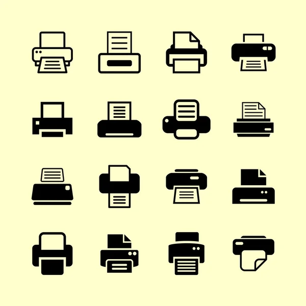 Imprimer des icônes — Image vectorielle