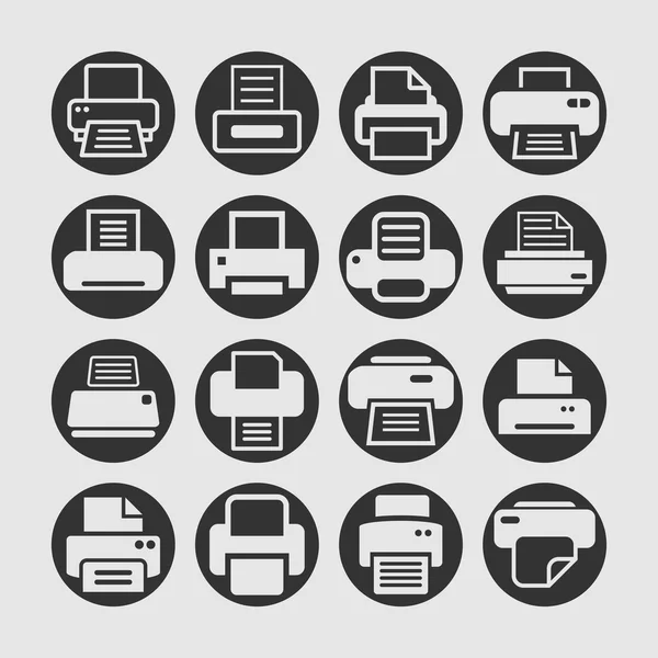 Print icons — Stock Vector