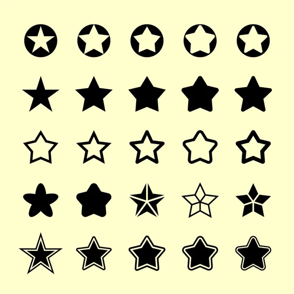 Ster pictogrammen — Stockvector