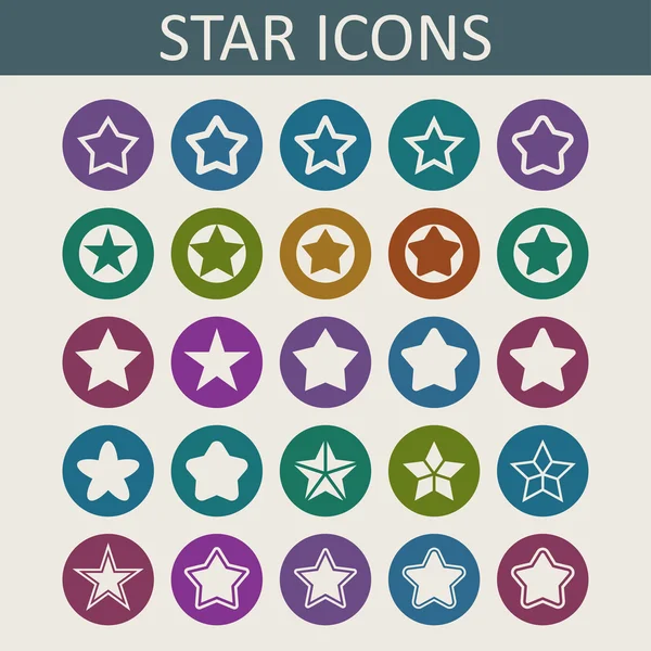 Iconos estrella — Vector de stock