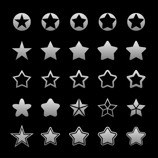 Iconos estrella — Vector de stock