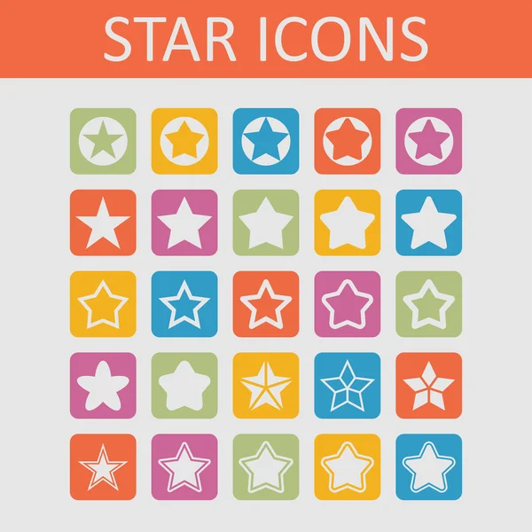 Iconos estrella — Vector de stock