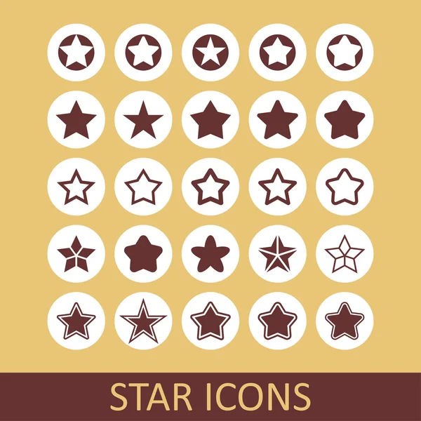 Iconos estrella — Vector de stock