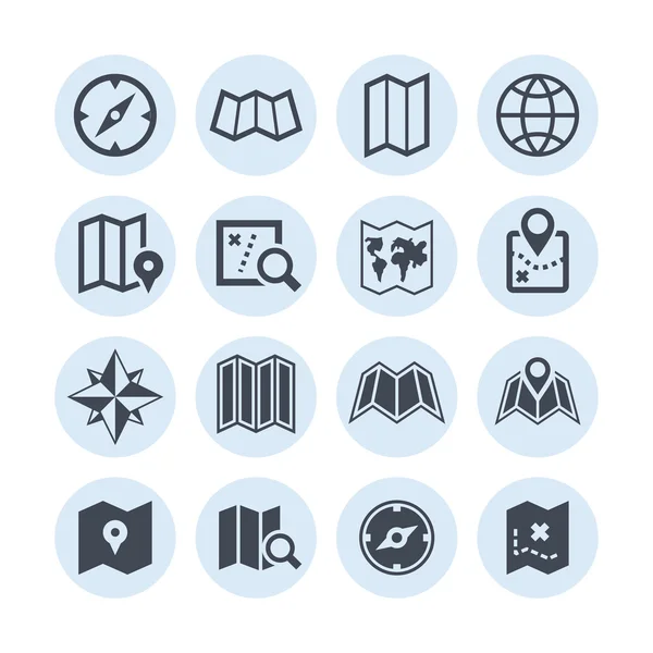 Map icons — Stock Vector