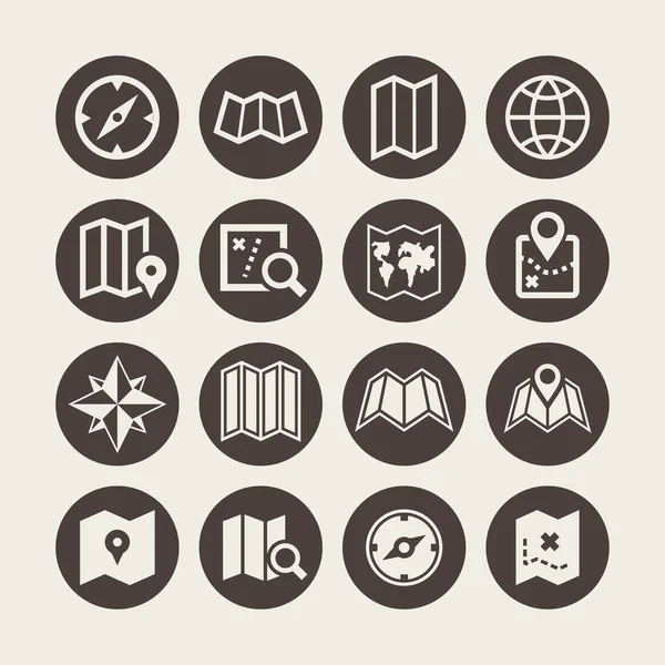 Map icons — Stock Vector