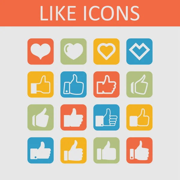 Like icons — Stock Vector