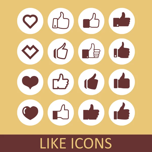 Como iconos — Vector de stock