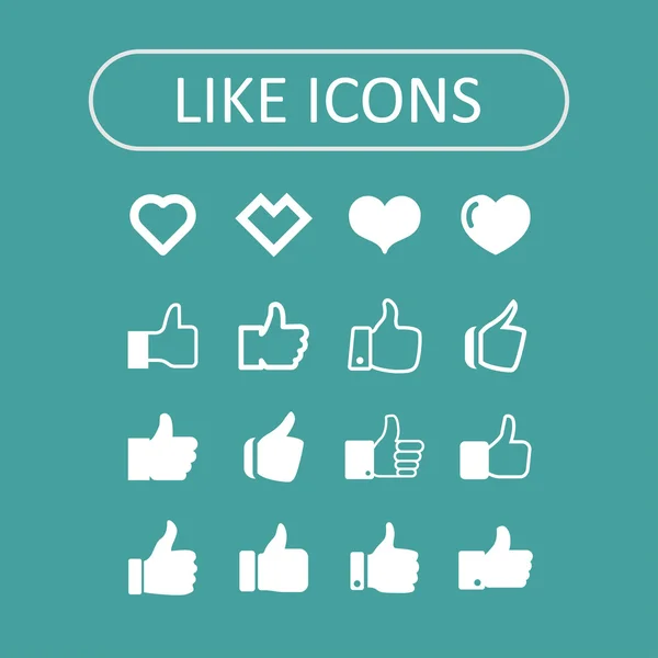 Like icons — Stock Vector