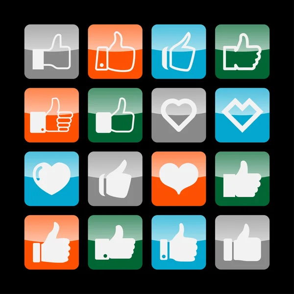 Like icons — Stock Vector