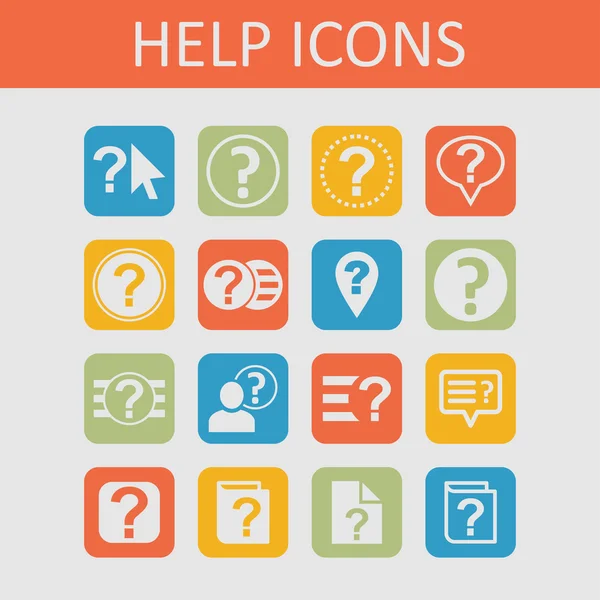 Hjälp ikoner — Stock vektor