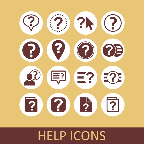 Help pictogrammen — Stockvector