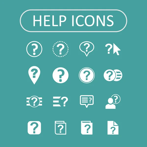 Help icons — Stock Vector