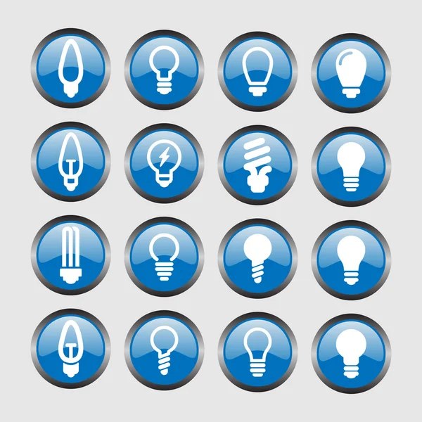 Lamp pictogrammen — Stockvector