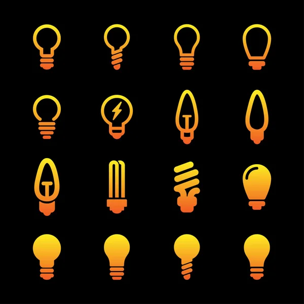 Lamp pictogrammen — Stockvector