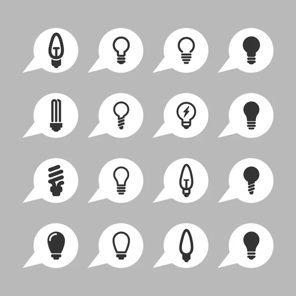Lampy ikony — Wektor stockowy
