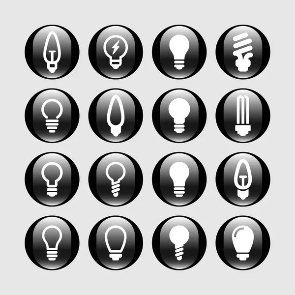 Lamp pictogrammen — Stockvector