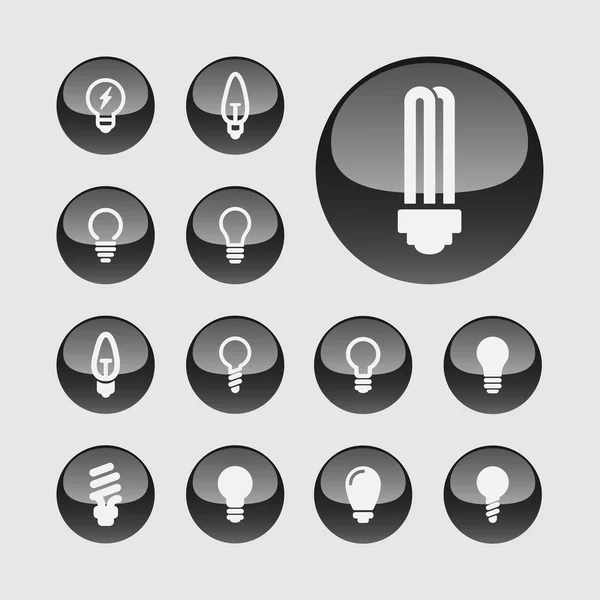 Lampa ikoner — Stock vektor