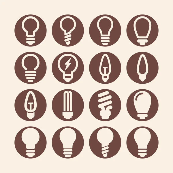 Lamp pictogrammen — Stockvector