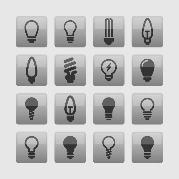 Lamp pictogrammen — Stockvector