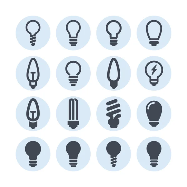 Lamp pictogrammen — Stockvector