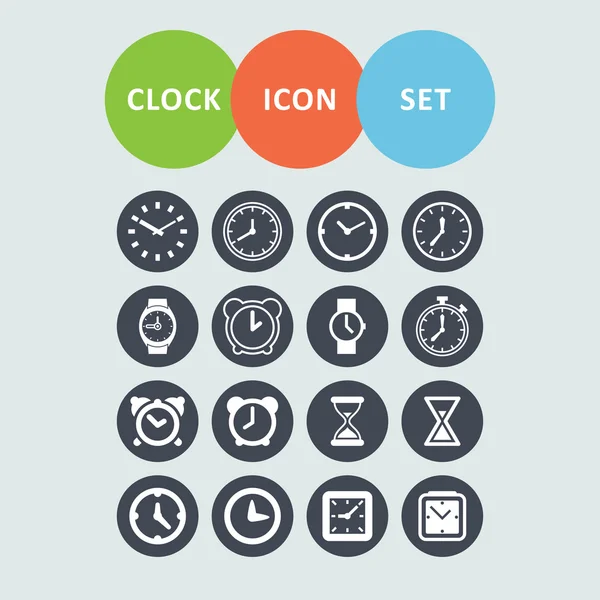 Clock icons — Stock Vector