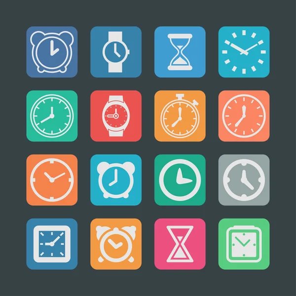 Clock icons — Stock Vector