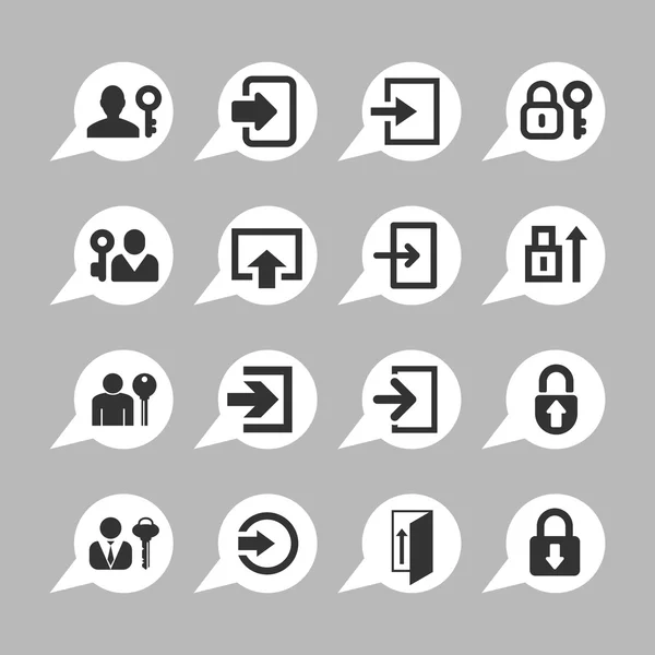Logga in ikoner — Stock vektor