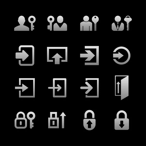 Inicio de sesión iconos — Archivo Imágenes Vectoriales