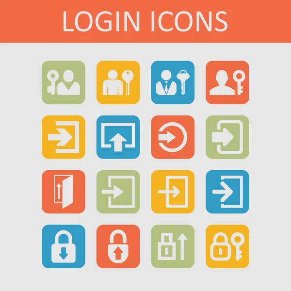 Login icons — Stock Vector